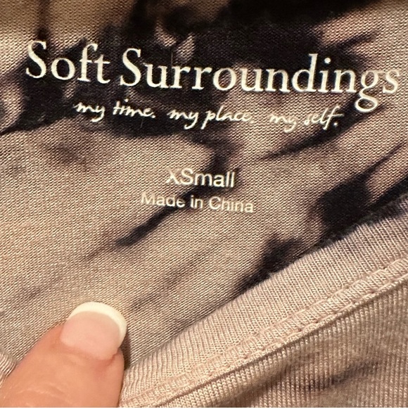 Soft Surroundings Timely Pink Tie Dye Asymmetrical Tunic Tank Top Blouse Size XS - Picture 5 of 6